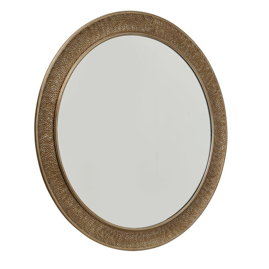 Hammered Large Brass Wall Mirror - Eudemonia Home Goods