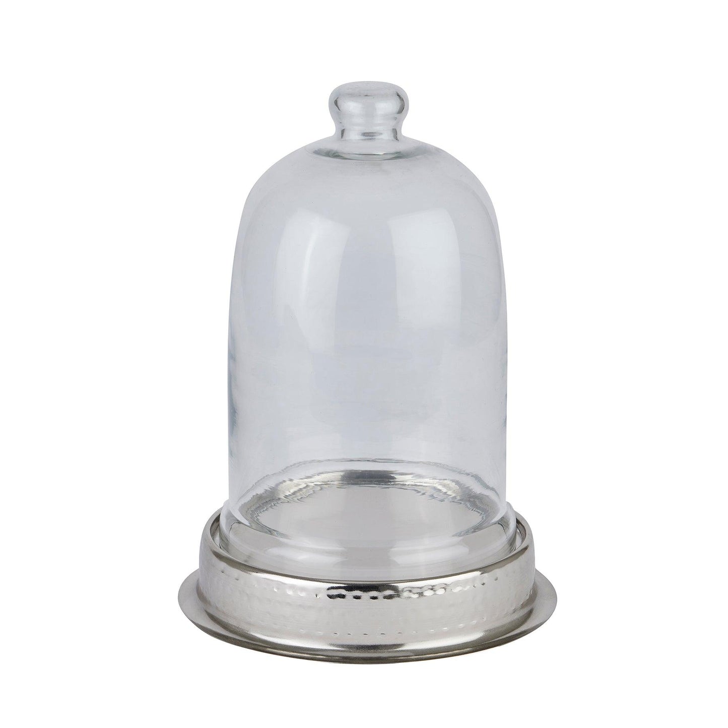 Large Nickel And Glass Cloche - Eudemonia Home Goods