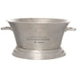 Large Antique Pewter Champagne Cooler - Eudemonia Home Goods