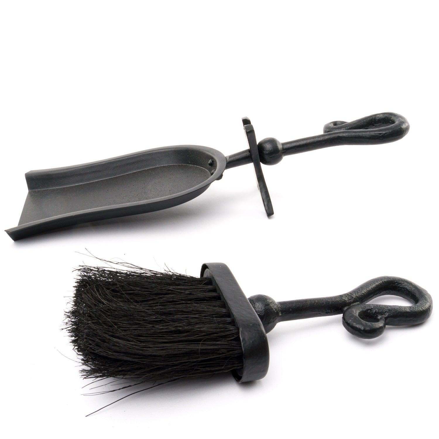 Black Crook Handled Hearth Tidy - Eudemonia Home Goods