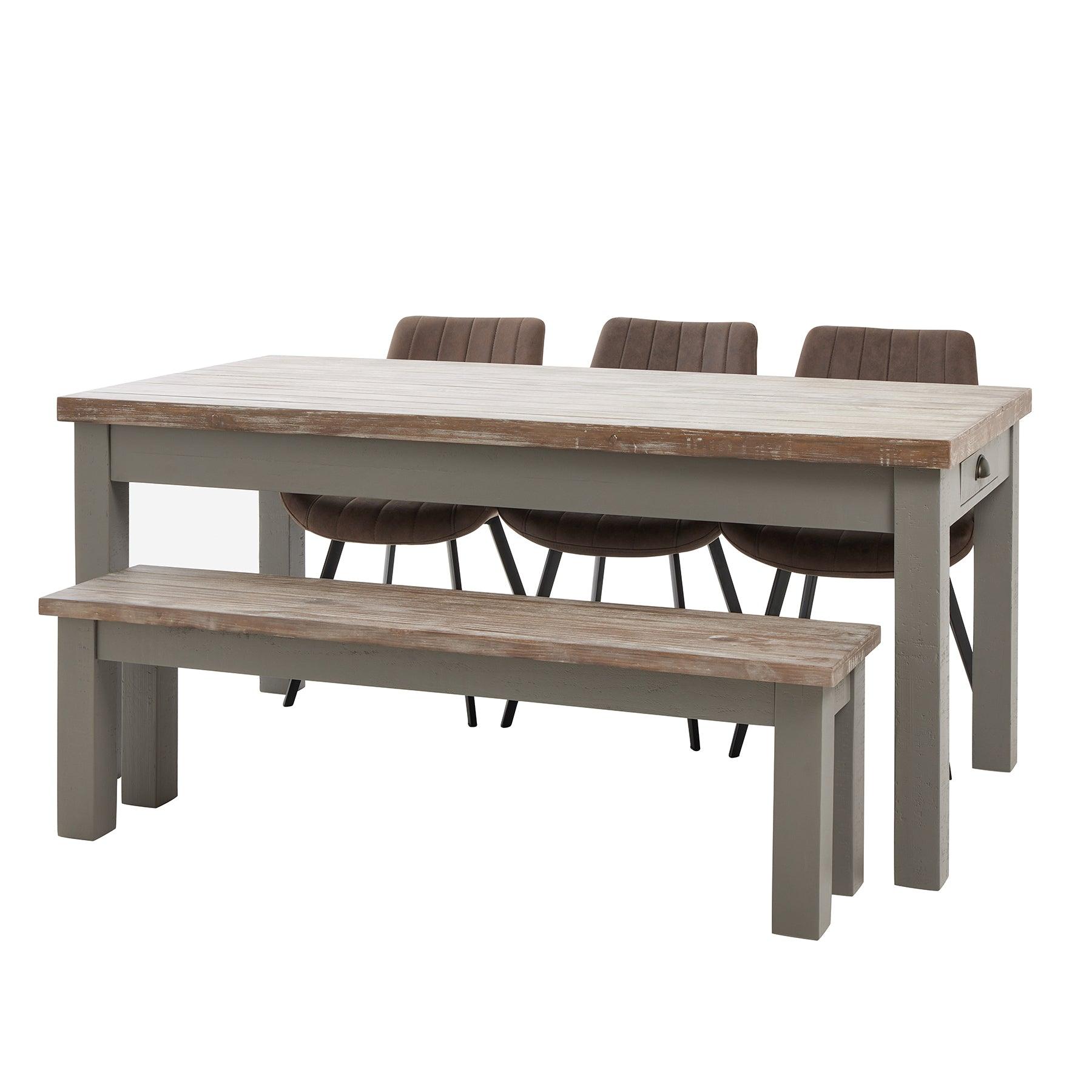 The Oxley Collection Dining Table With Two Drawers - Eudemonia Home Goods