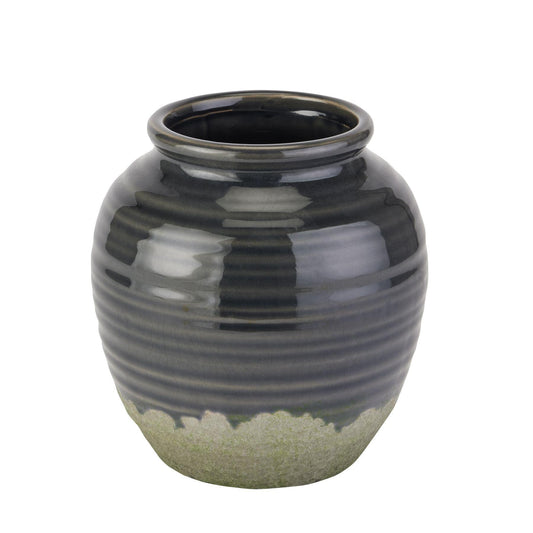 Seville Collection Navy Squat Vase - Eudemonia Home Goods