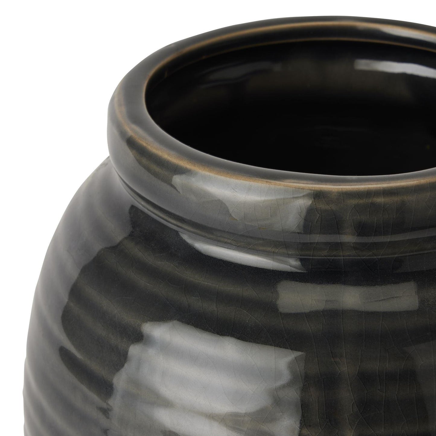 Seville Collection Navy Bulbous Vase - Eudemonia Home Goods