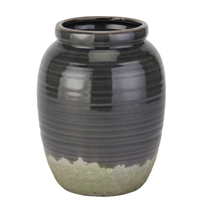 Seville Collection Navy Bulbous Vase - Eudemonia Home Goods