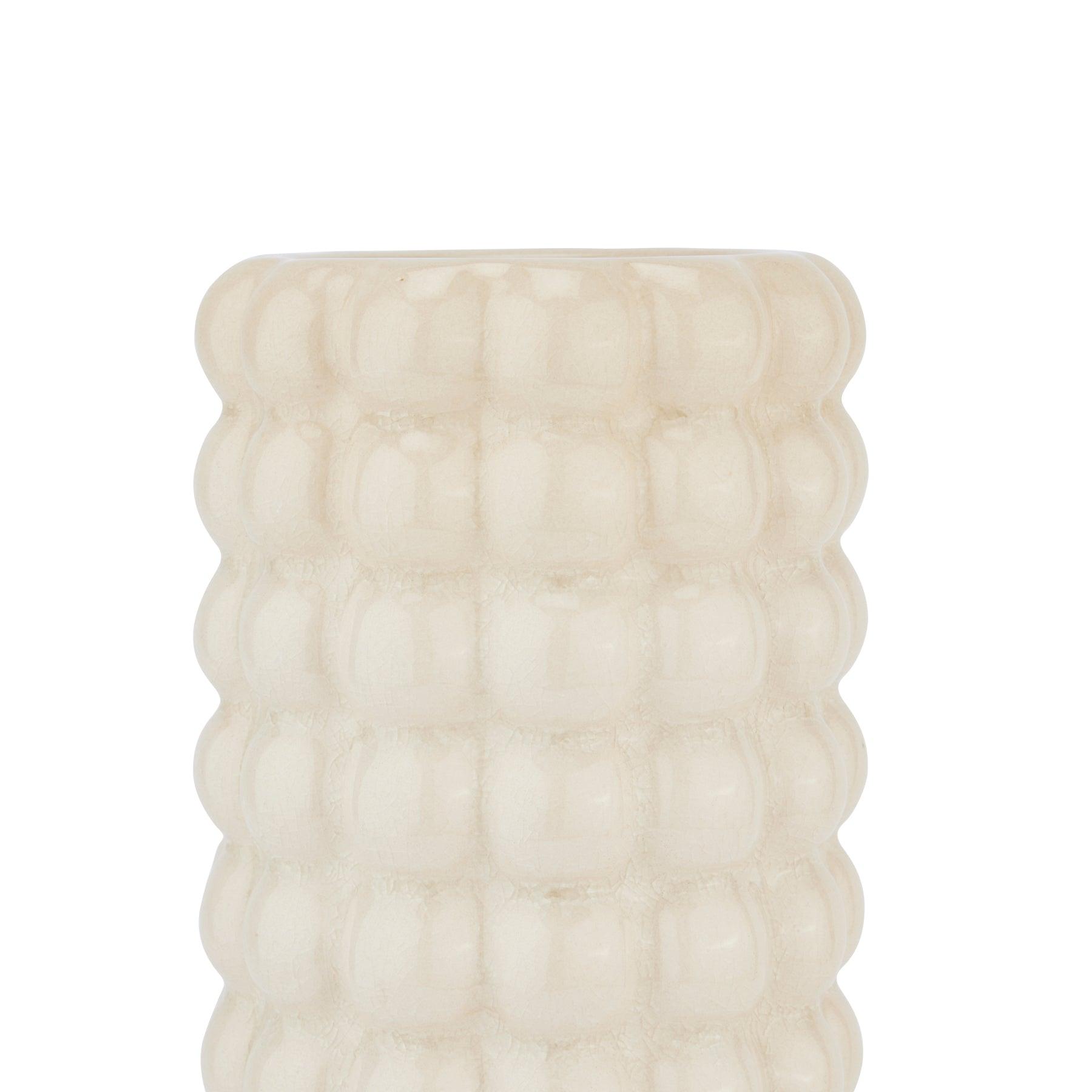 Seville Collection Cream Bubble Vase - Eudemonia Home Goods