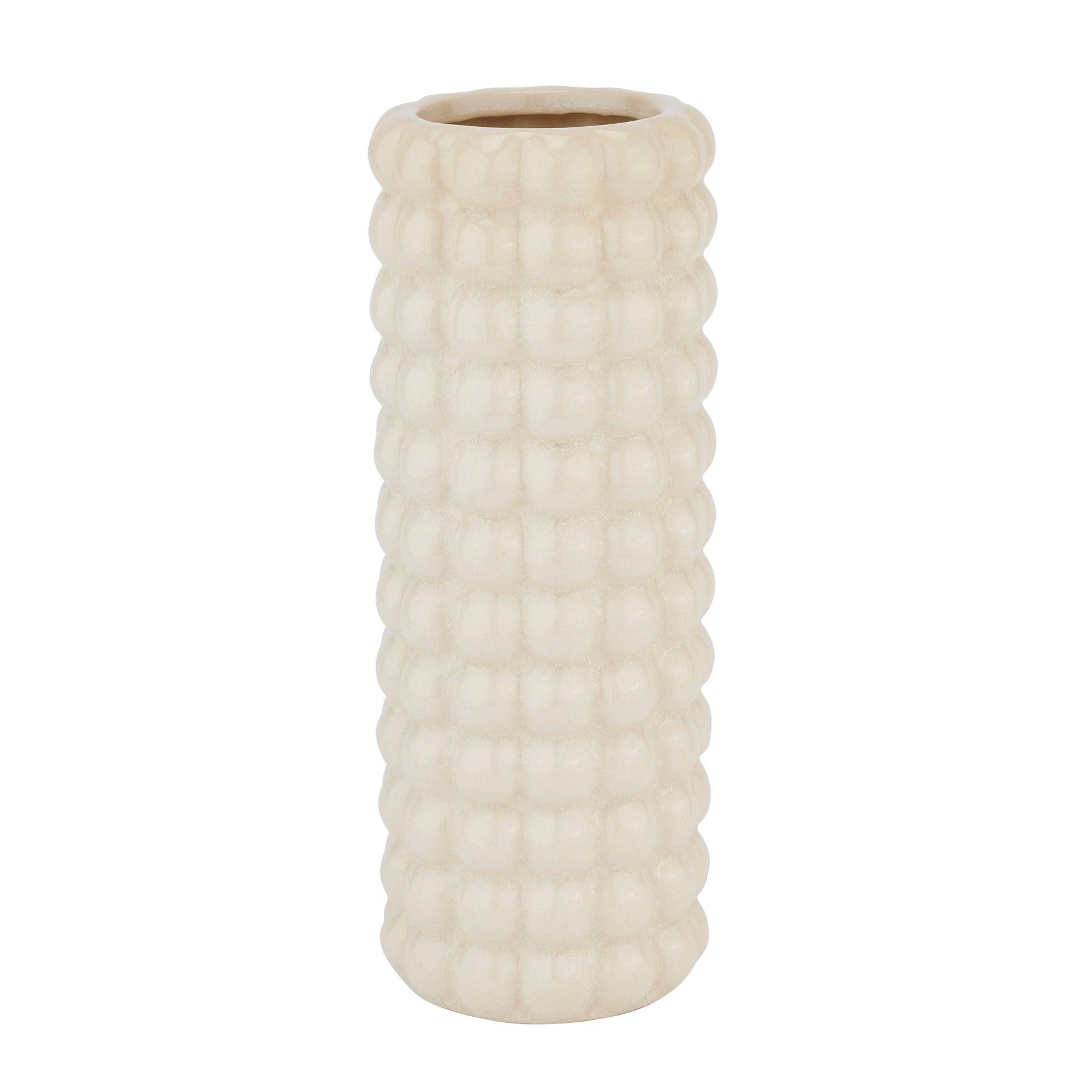 Seville Collection Cream Bubble Vase - Eudemonia Home Goods