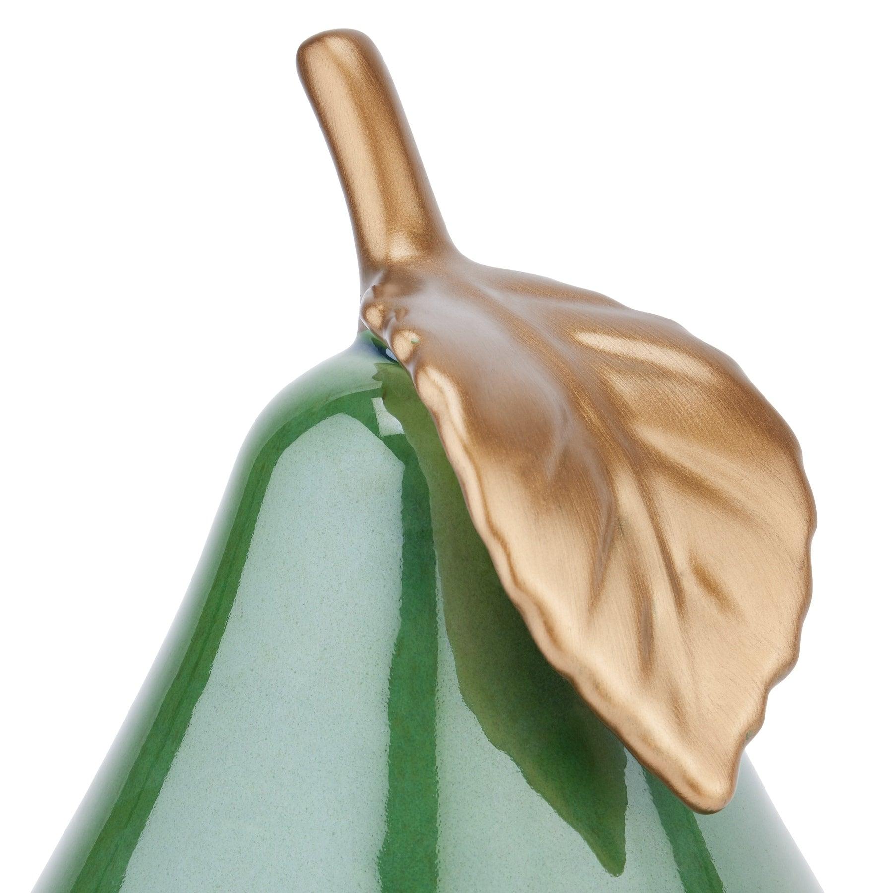 Large Ceramic Green Pear - Eudemonia Home Goods