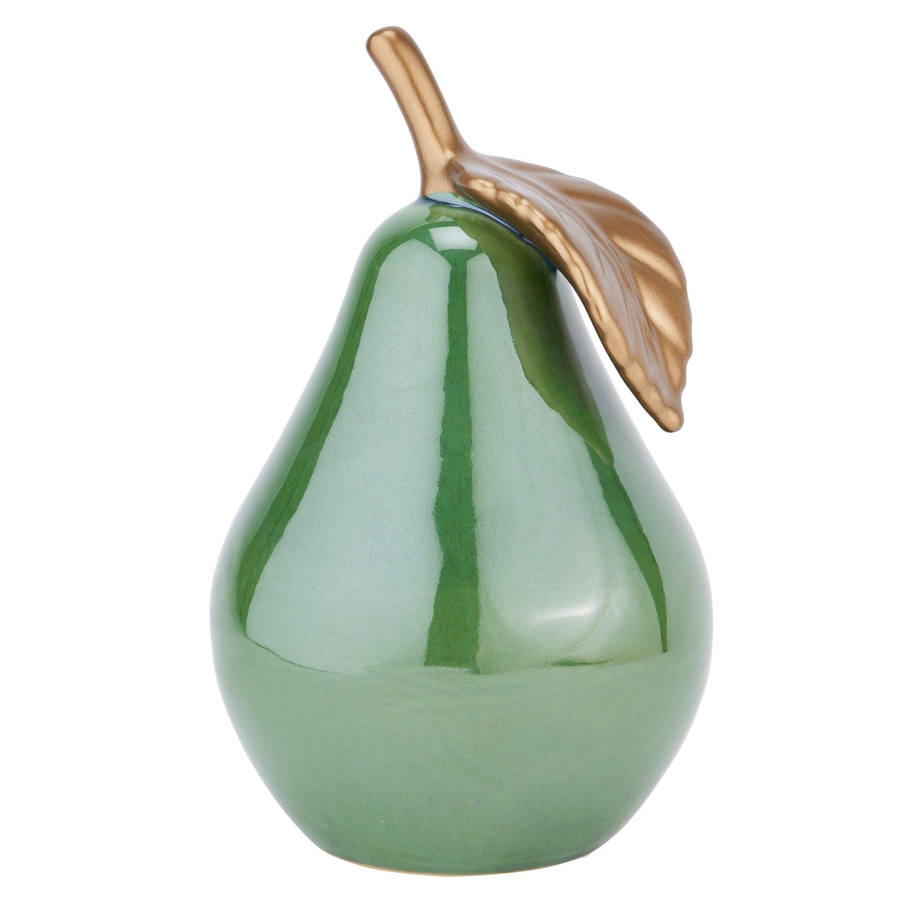 Large Ceramic Green Pear - Eudemonia Home Goods