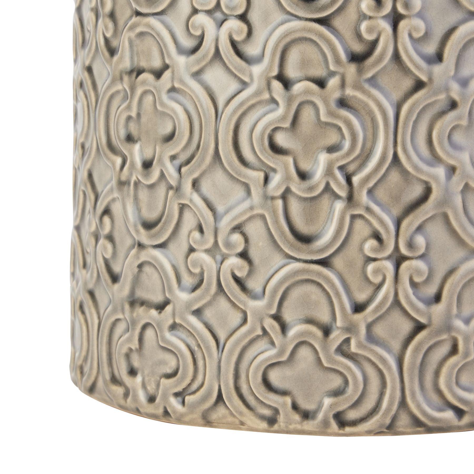 Seville Collection Large Grey Marrakesh Urn - Eudemonia Home Goods