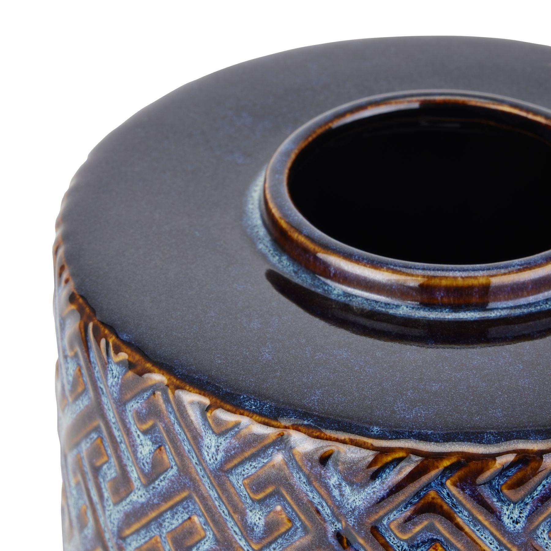 Seville Collection Large Indigo Azero Urn - Eudemonia Home Goods