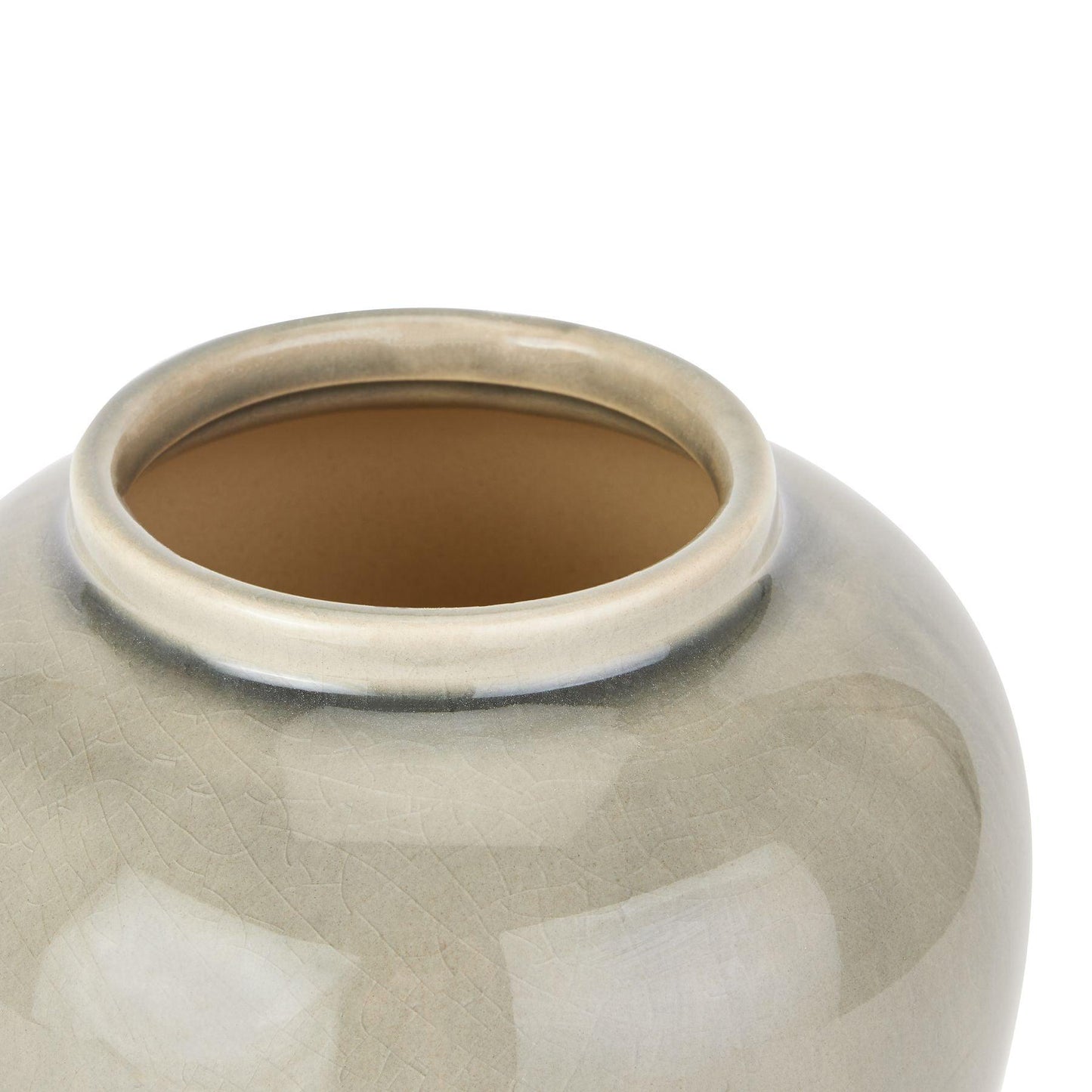 Seville Collection Grey Ginger Jar - Eudemonia Home Goods