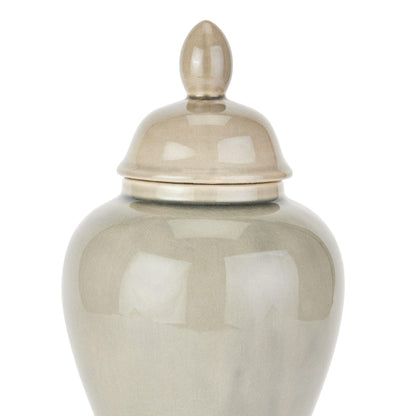 Seville Collection Grey Ginger Jar - Eudemonia Home Goods