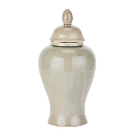 Seville Collection Grey Ginger Jar - Eudemonia Home Goods