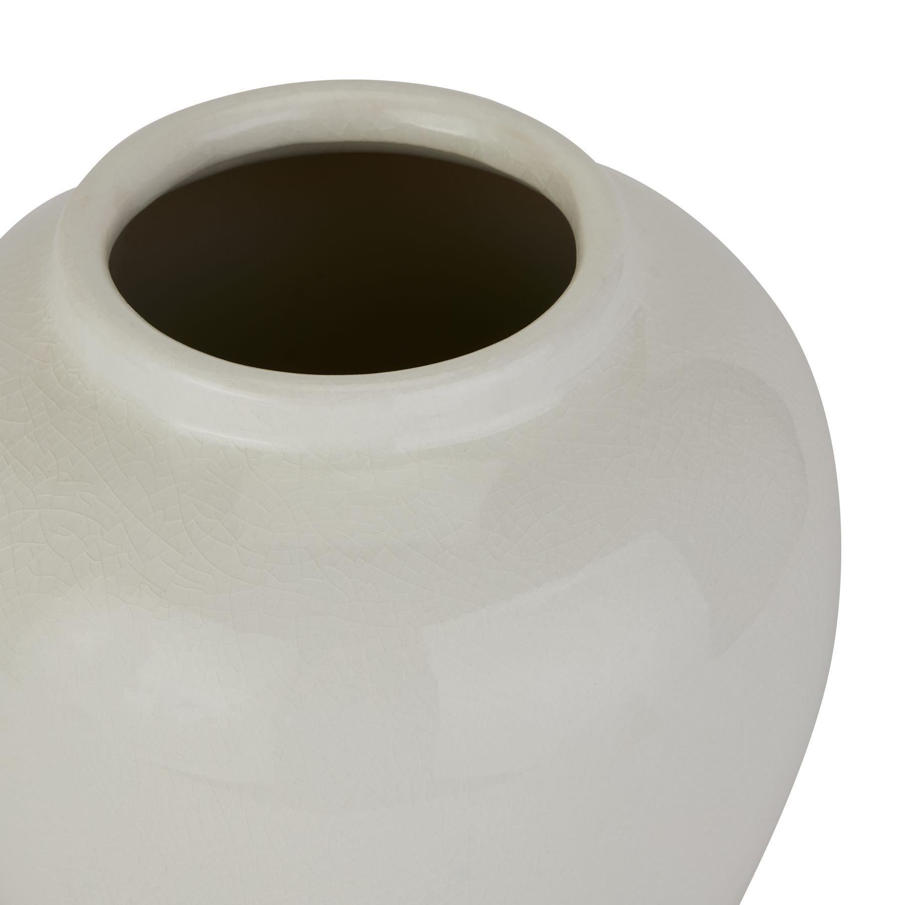 Seville Collection Cream Ginger Jar - Eudemonia Home Goods