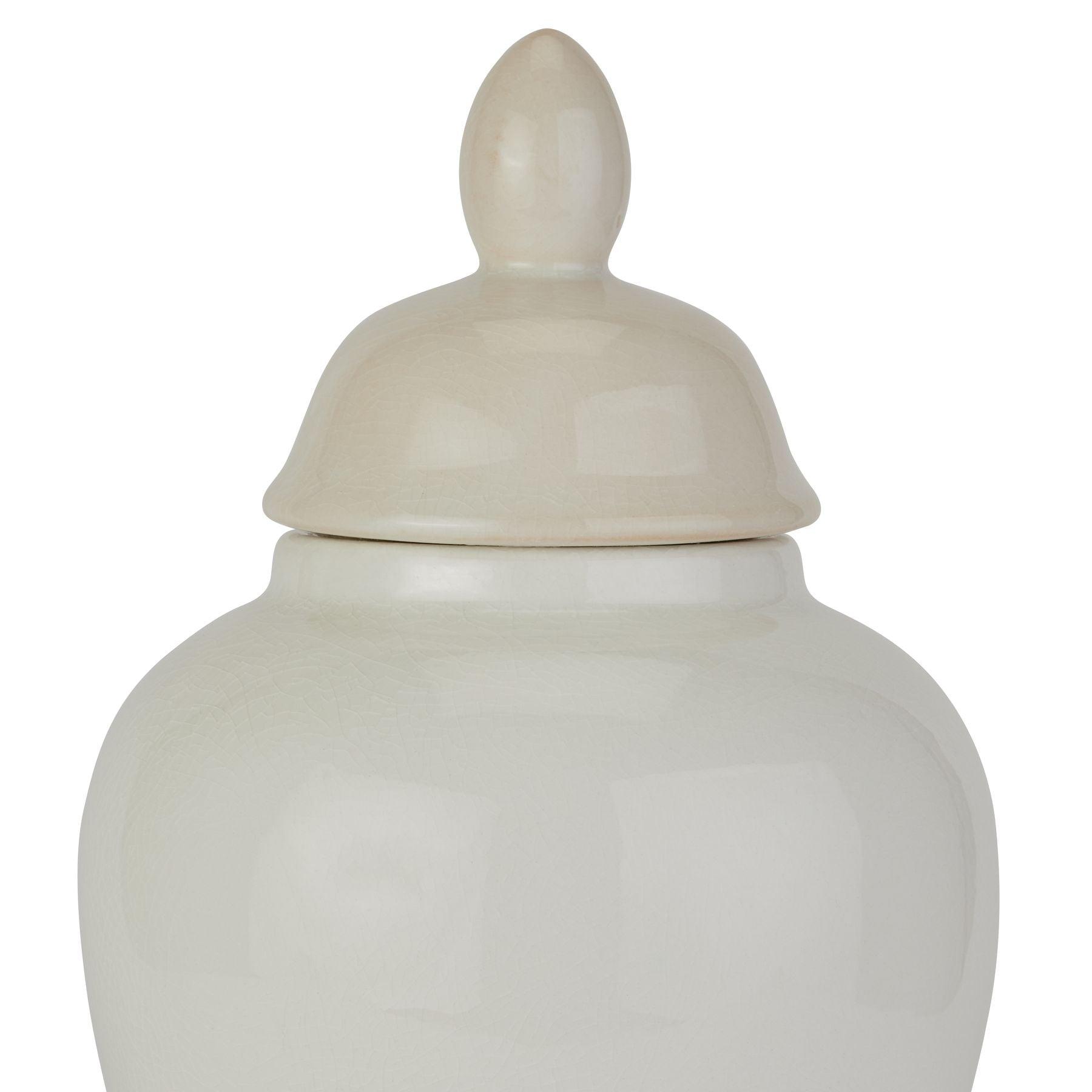 Seville Collection Cream Ginger Jar - Eudemonia Home Goods