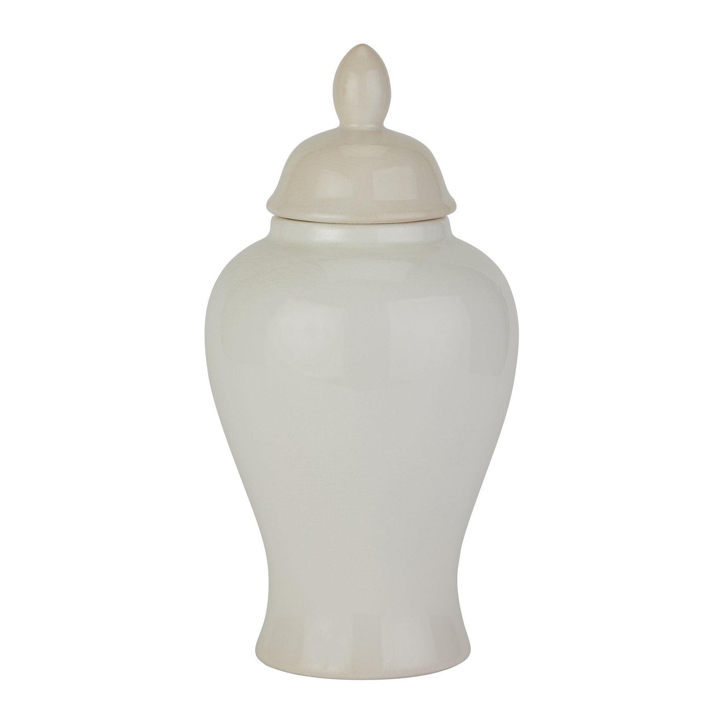 Seville Collection Cream Ginger Jar - Eudemonia Home Goods