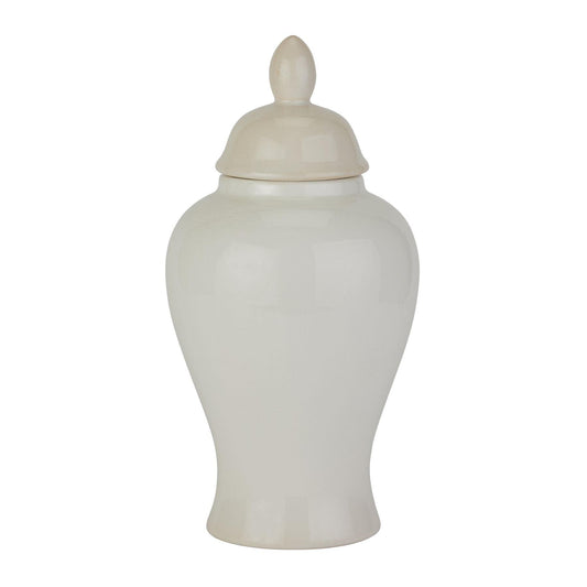 Seville Collection Cream Ginger Jar - Eudemonia Home Goods