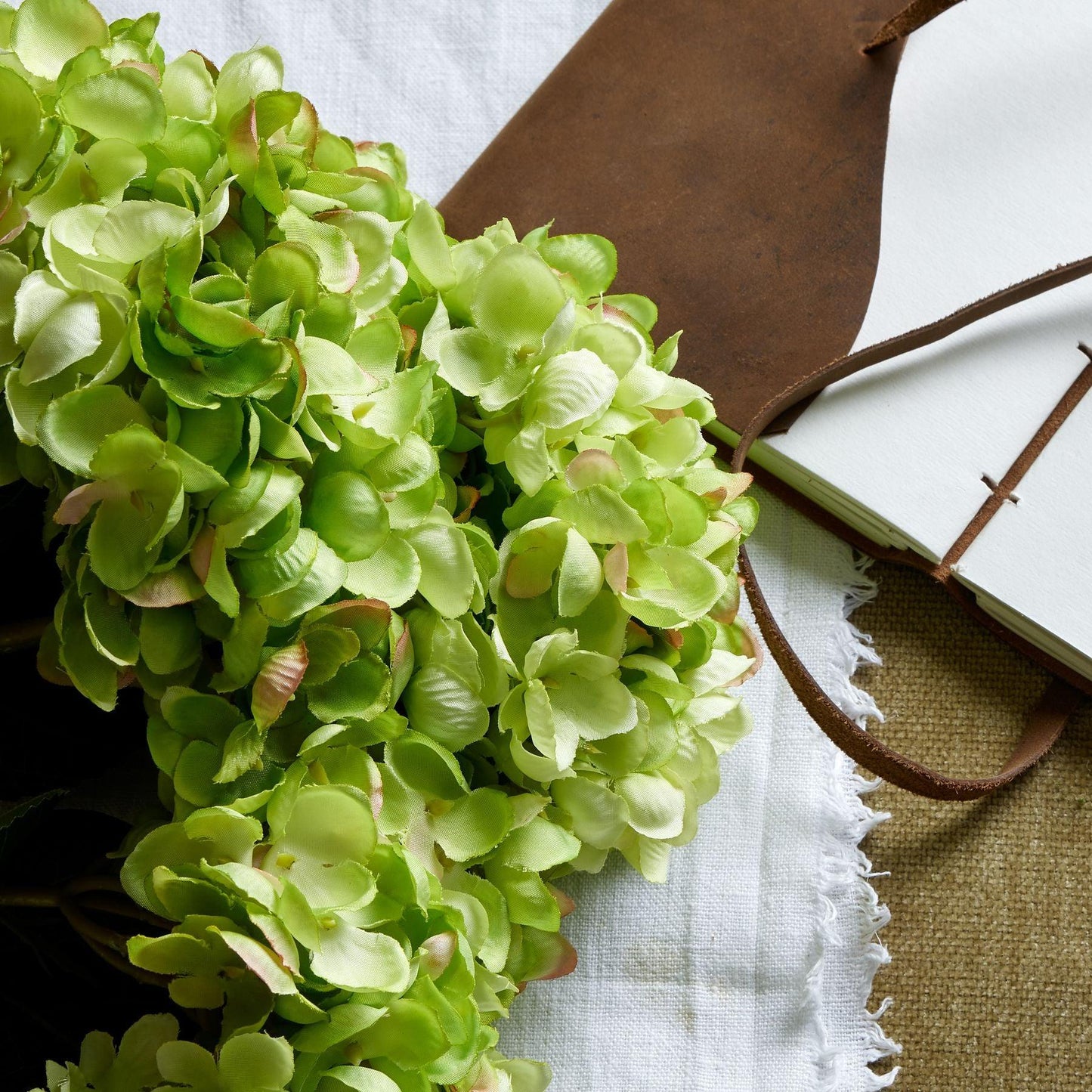 Green Hydrangea Bunch - Eudemonia Home Goods