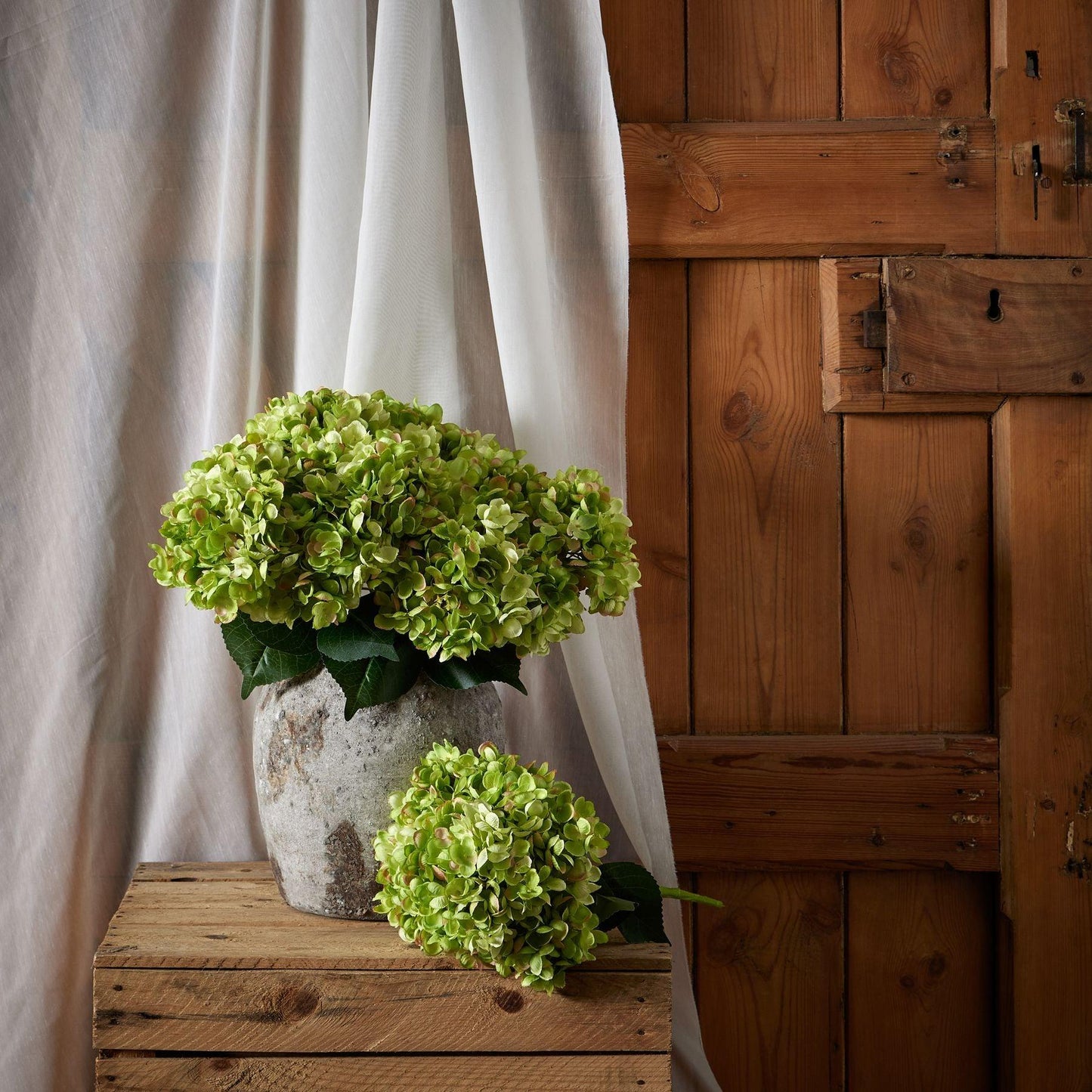 Green Hydrangea Bunch - Eudemonia Home Goods