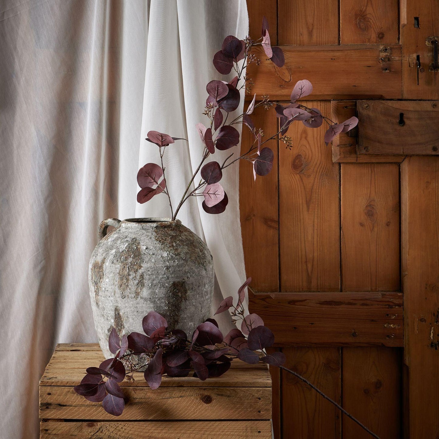 Burgundy Berried Eucalyiptus - Eudemonia Home Goods