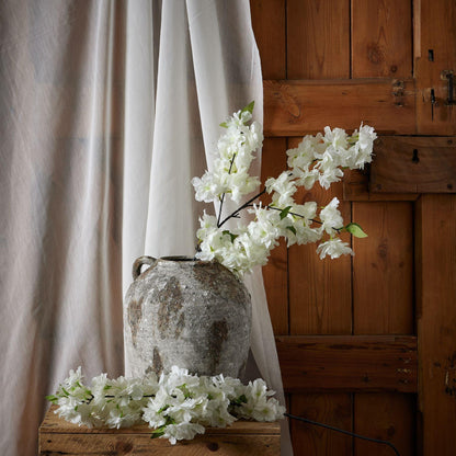 Large White Full Cherry Blossom Stem - Eudemonia Home Goods