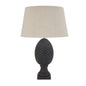 Delaney Grey Pineapple Lamp With Linen Shade - Eudemonia Home Goods