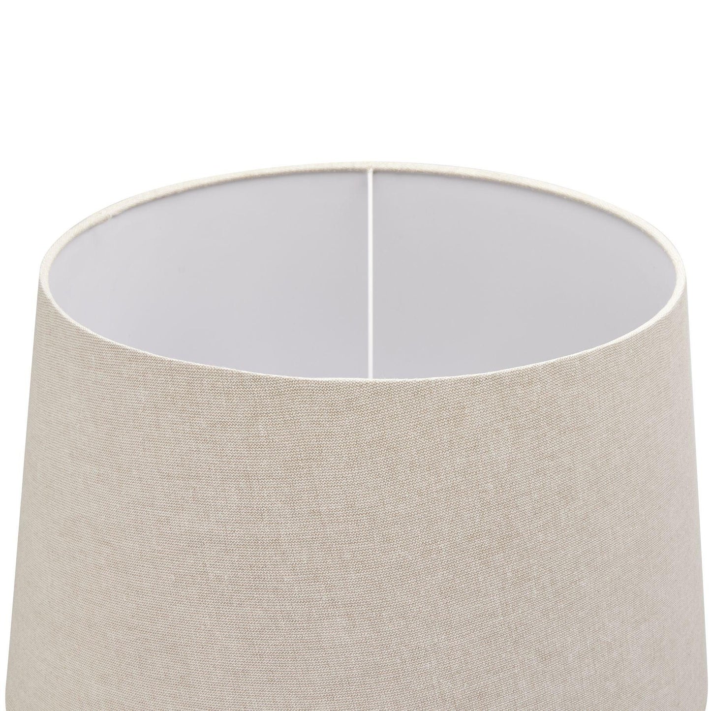 Delaney Grey Pillar Lamp With Linen Shade - Eudemonia Home Goods