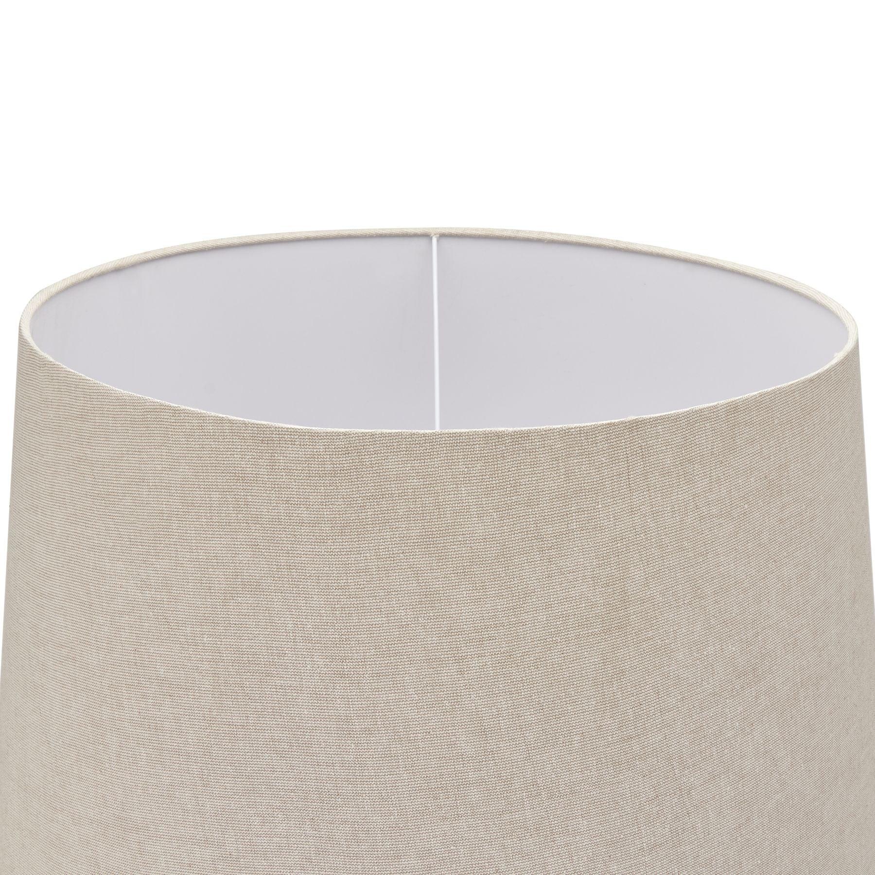 Delaney Grey Droplet Floor Lamp With Linen Shade - Eudemonia Home Goods