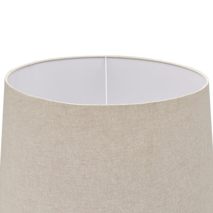 Delaney Grey Droplet Floor Lamp With Linen Shade - Eudemonia Home Goods