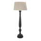 Delaney Grey Droplet Floor Lamp With Linen Shade - Eudemonia Home Goods