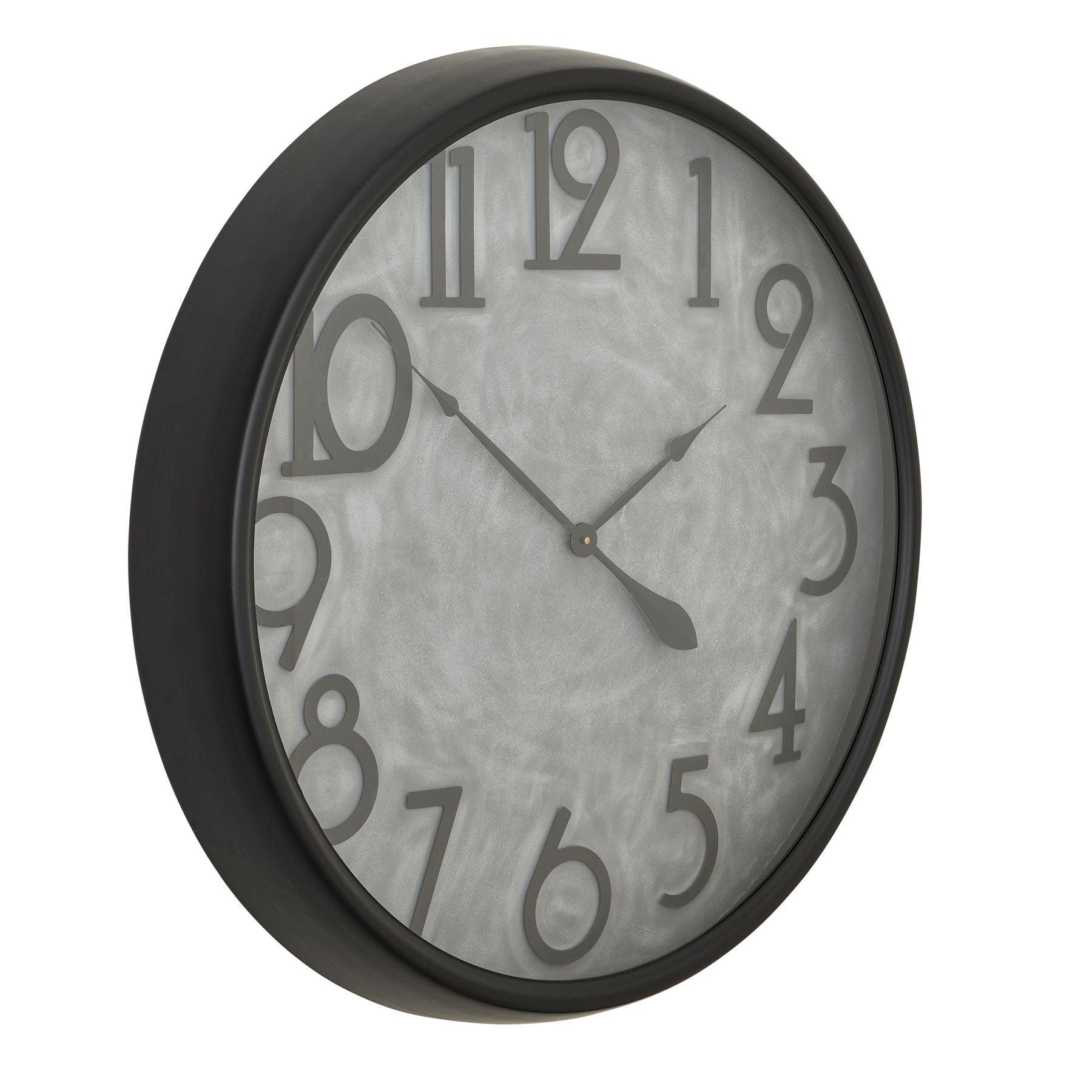 Soho Concrete Effect Large Clock - Eudemonia Home Goods