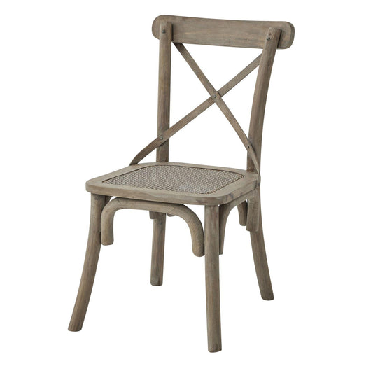 Copgrove Collection Cross Back Chair With Rush Seat - Eudemonia Home Goods