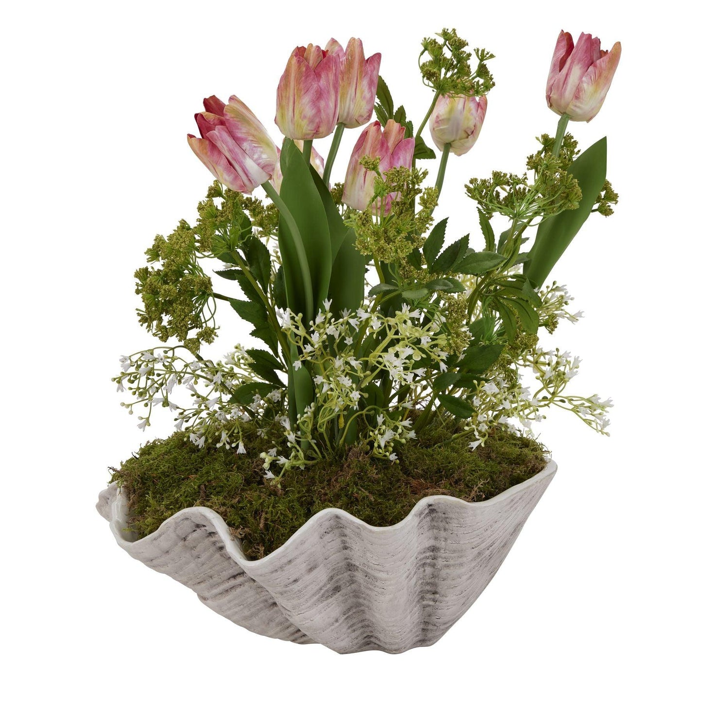 Large Ceramic Adele Shell Bowl - Eudemonia Home Goods