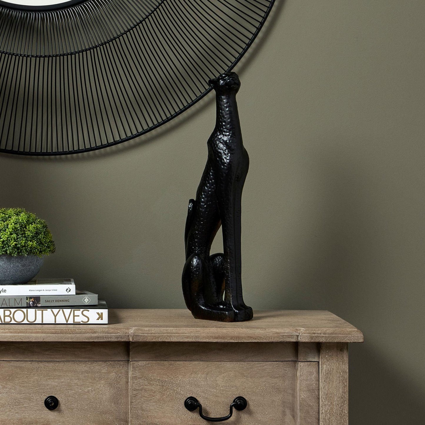 Black Leopard Standing Ornament - Eudemonia Home Goods