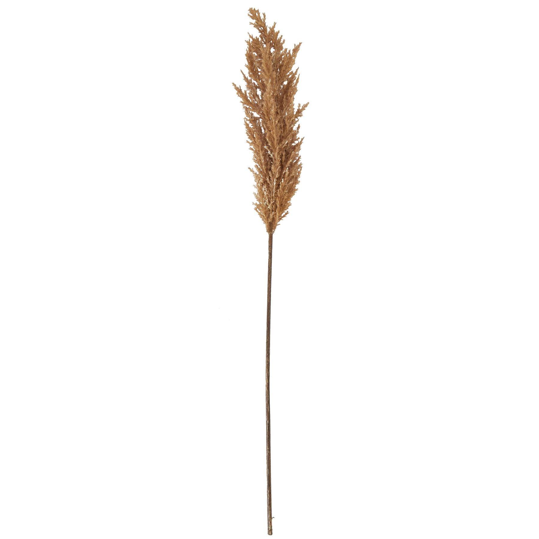 Taupe Faux Dried Pampas Grass Stem - Eudemonia Home Goods