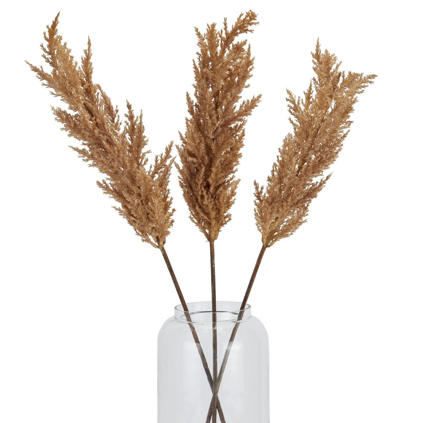 Taupe Faux Dried Pampas Grass Stem - Eudemonia Home Goods