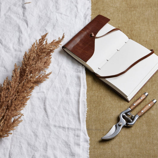 Taupe Faux Dried Pampas Grass Stem - Eudemonia Home Goods