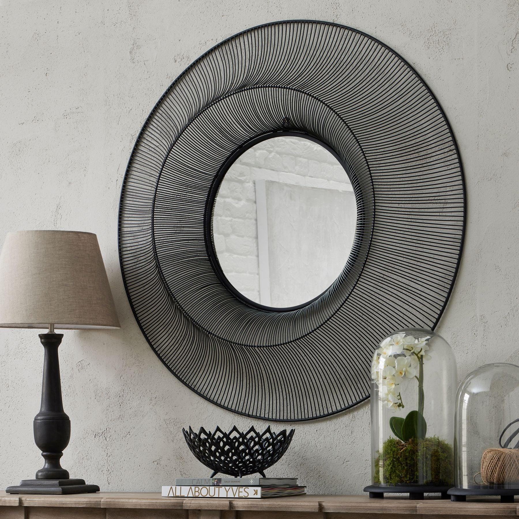 Chico Black Large Wire Mirror - Eudemonia Home Goods