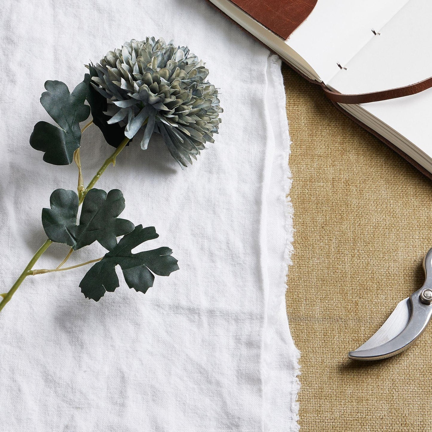Pale Green Blue Chrysanthemum - Eudemonia Home Goods