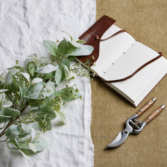 Large Winter Sprig With Lambs Ear And Wax Flower - Eudemonia Home Goods