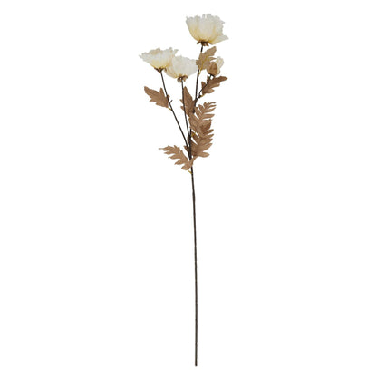 Large White Poppy Stem - Eudemonia Home Goods