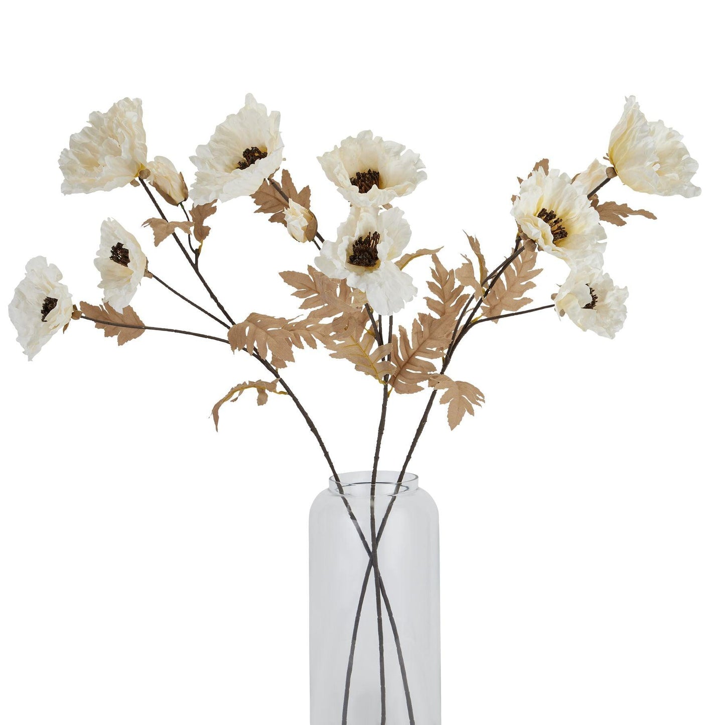 Large White Poppy Stem - Eudemonia Home Goods