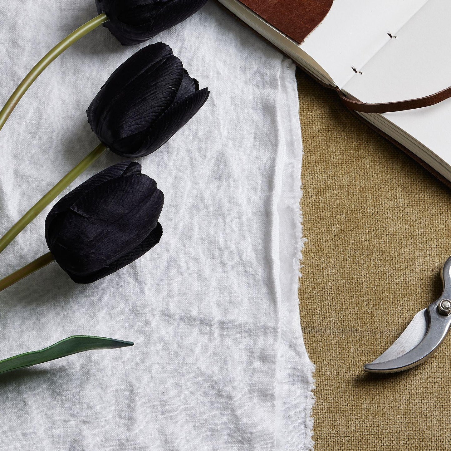 Tall Black Triple Tulip Stem - Eudemonia Home Goods