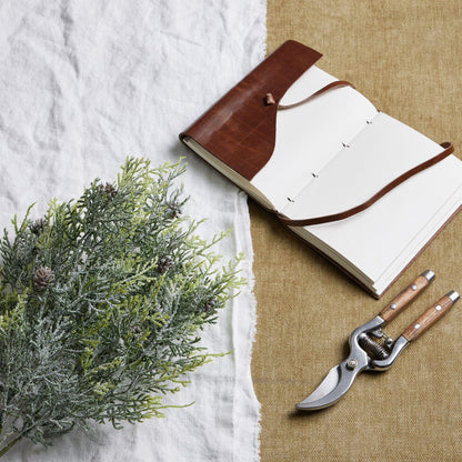 Frosted Pine Spray Stem With Pinecones - Eudemonia Home Goods