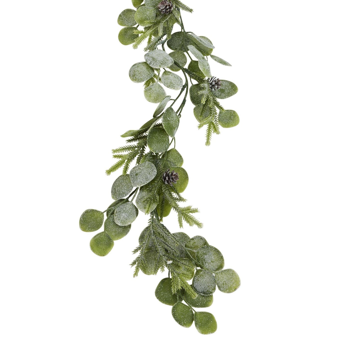 Frosted Pine And Eucalyptus Garland - Eudemonia Home Goods