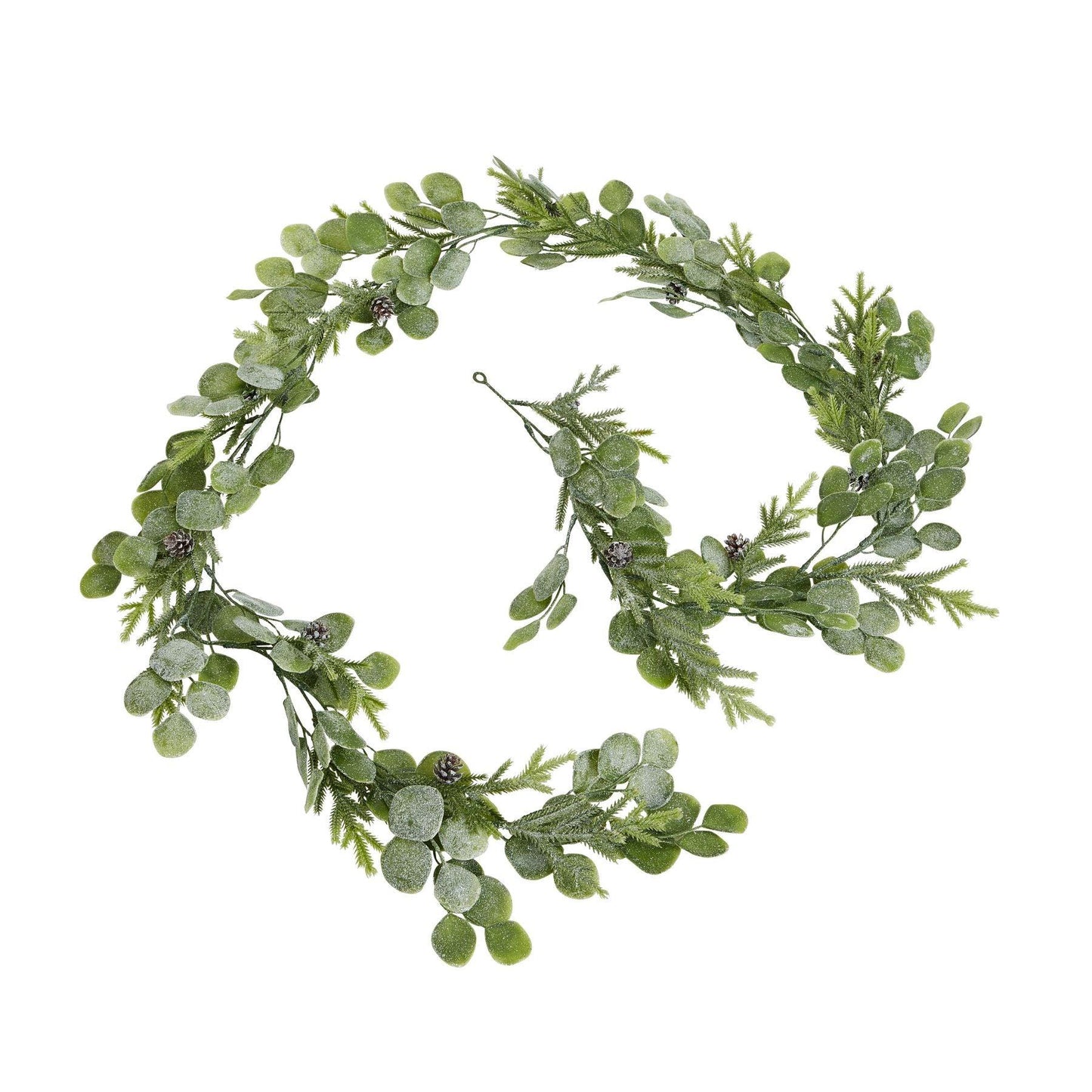 Frosted Pine And Eucalyptus Garland - Eudemonia Home Goods