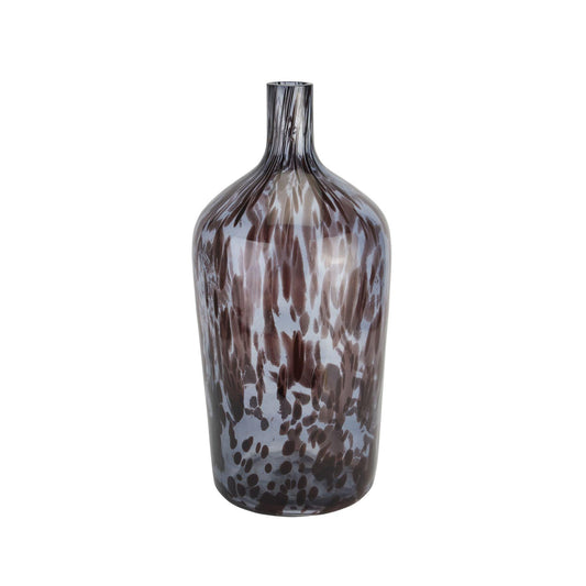 Black Dapple Bottle Vase - Eudemonia Home Goods