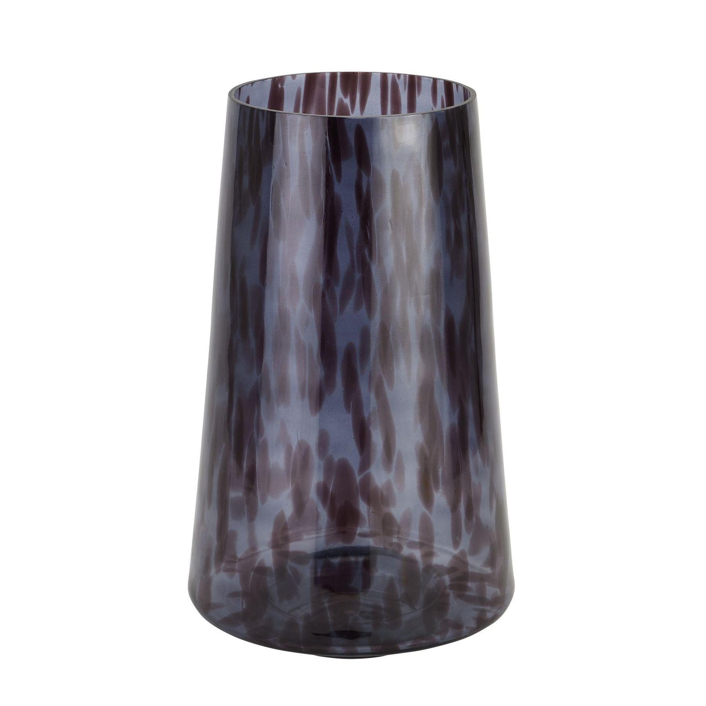 Black Dapple Tall Tapered Vase - Eudemonia Home Goods