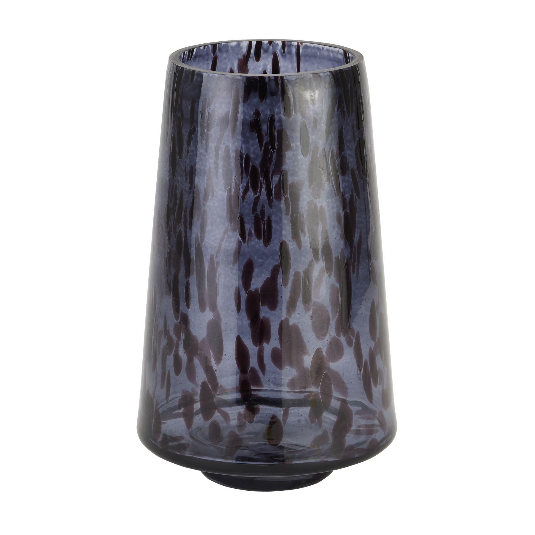 Black Dapple Tapered Vase - Eudemonia Home Goods