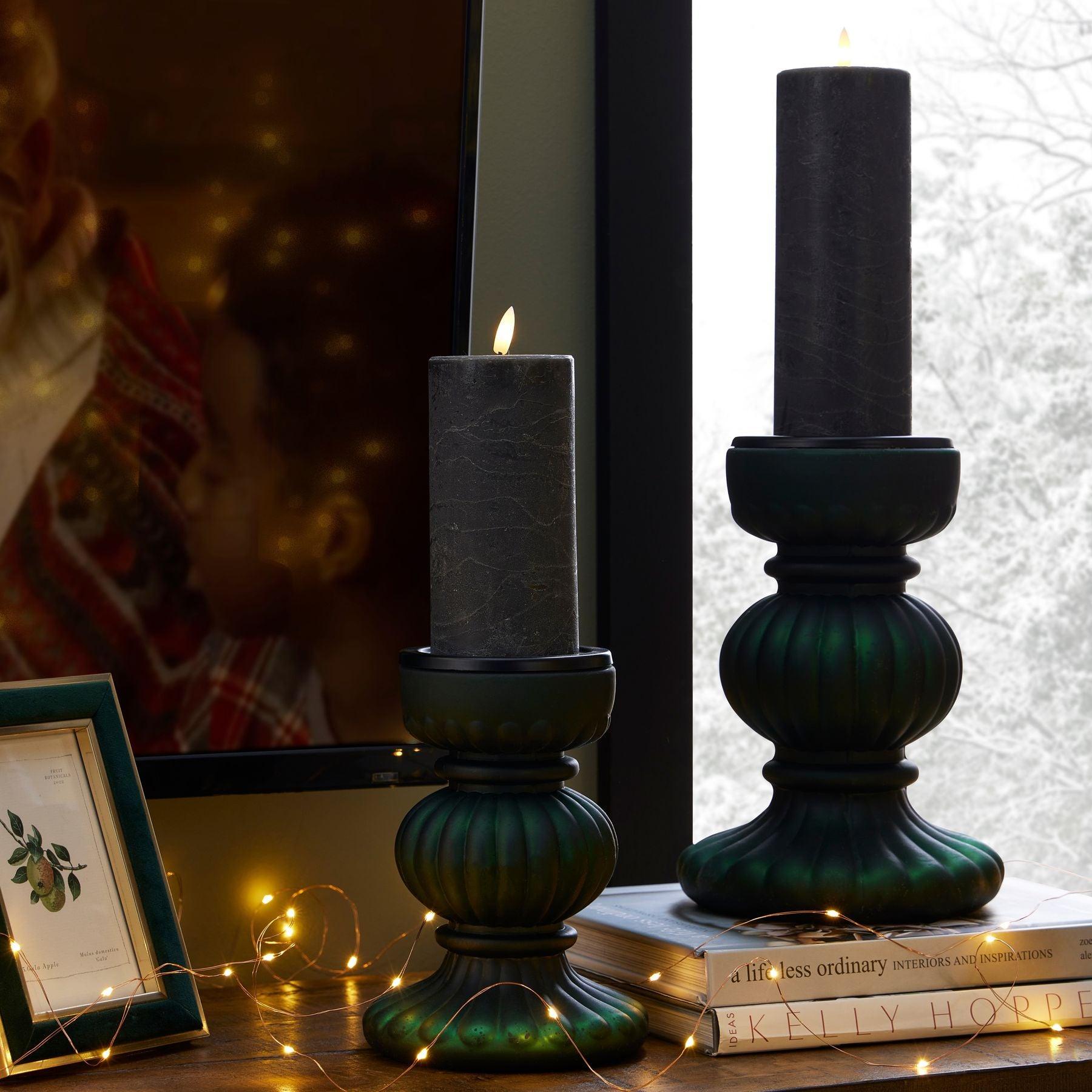 Forest Green Bonbon Large Candle Holder - Eudemonia Home Goods